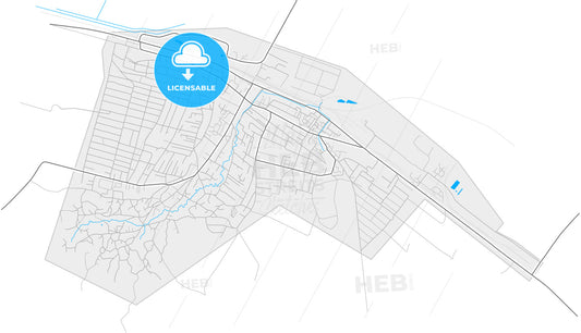 Strășeni, Strășeni district, Moldova, high quality vector map