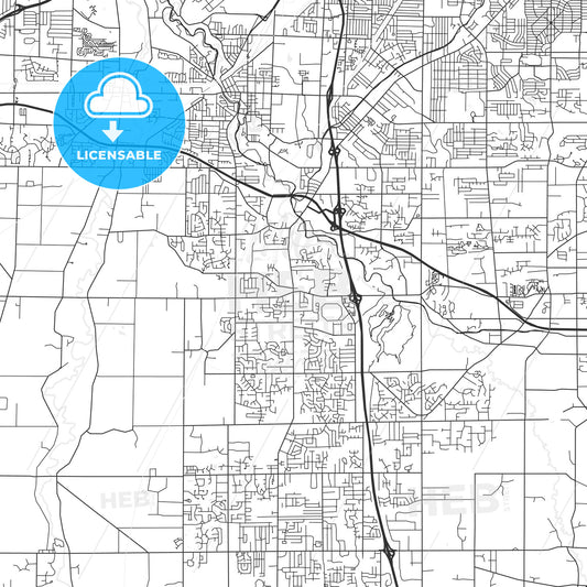 Strongsville, Ohio - Area Map - Light