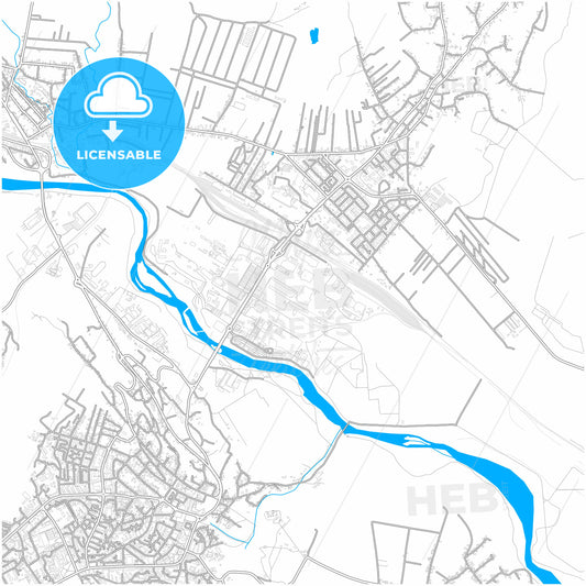 Suceava, Suceava, Romania, city map with high quality roads.