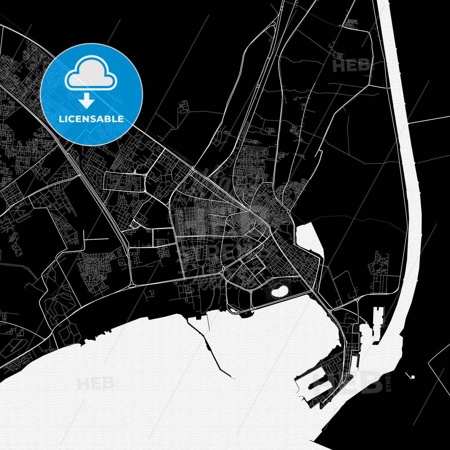 Suez, Egypt PDF map