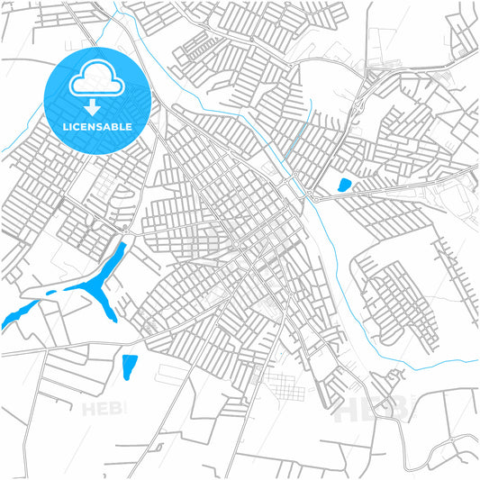 Sumare, Brazil, city map with high quality roads.