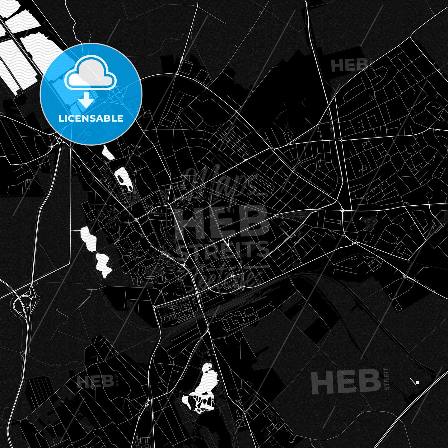 Székesfehérvár, Hungary PDF map