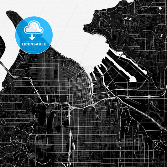 Tacoma, Washington, United States, PDF map