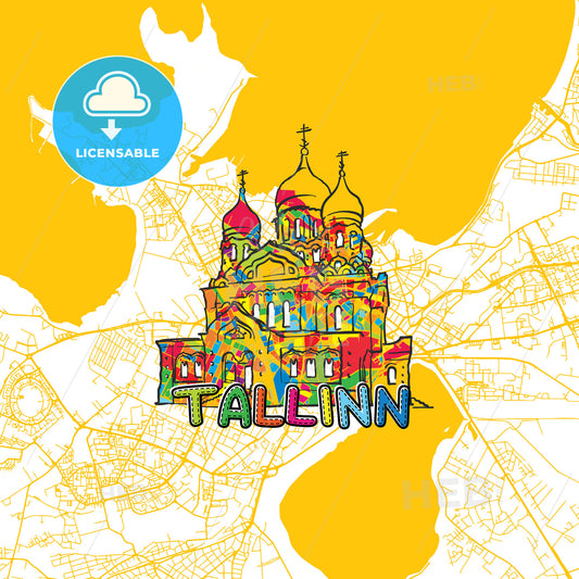 Tallinn Travel Art Map