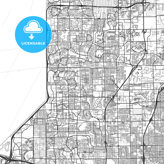 Tamarac, Florida - Area Map - Light