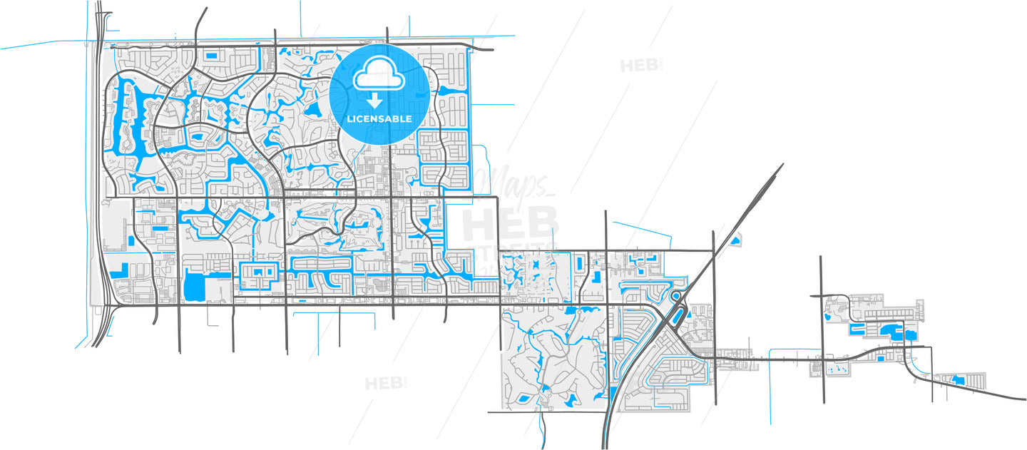 Tamarac, Florida, United States, high quality vector map