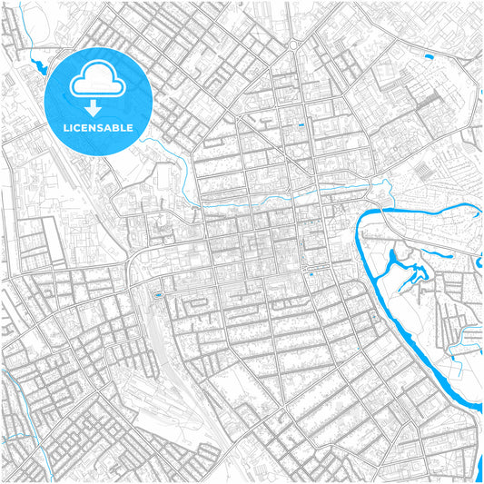 Tambov, Tambov Oblast, Russia, city map with high quality roads.