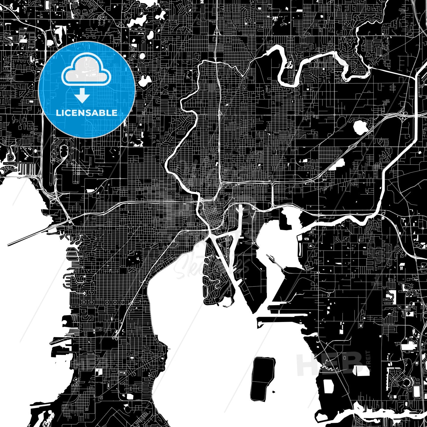 Tampa59 USA Download PDF Map - HEBSTREITS