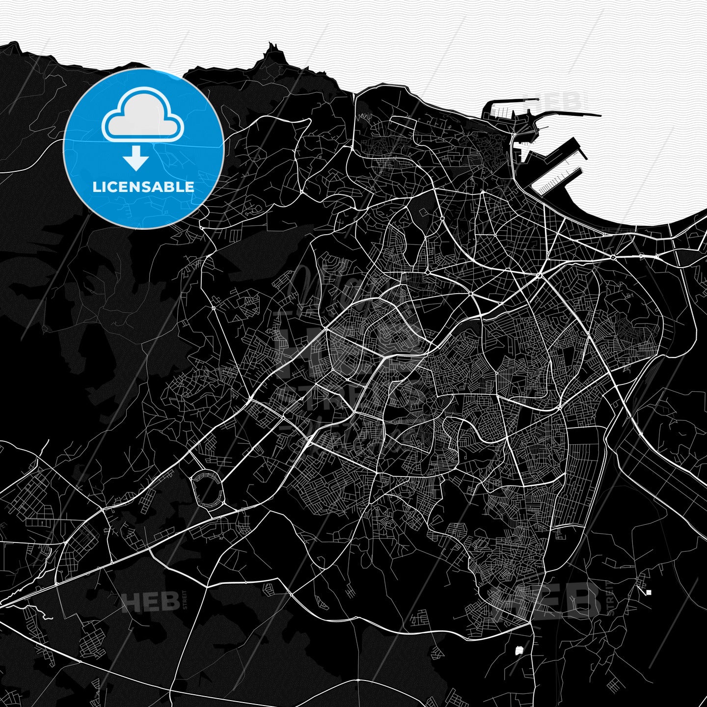 Tangier, Morocco PDF map