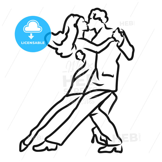 Tango Argentino Dancer Sketch – instant download
