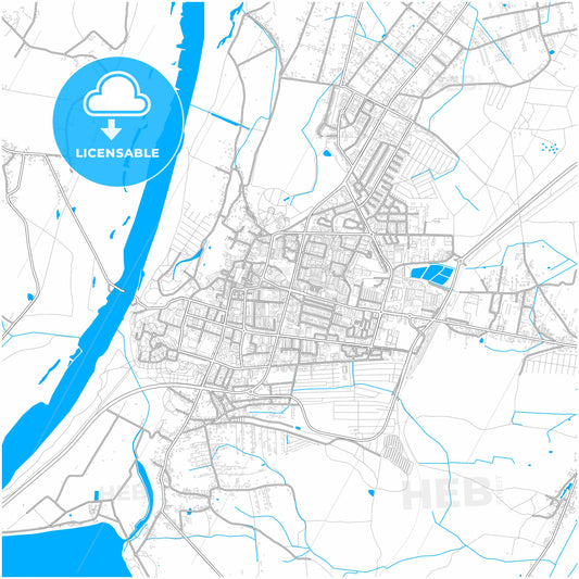 Tarnobrzeg, Podkarpackie, Poland, city map with high quality roads.