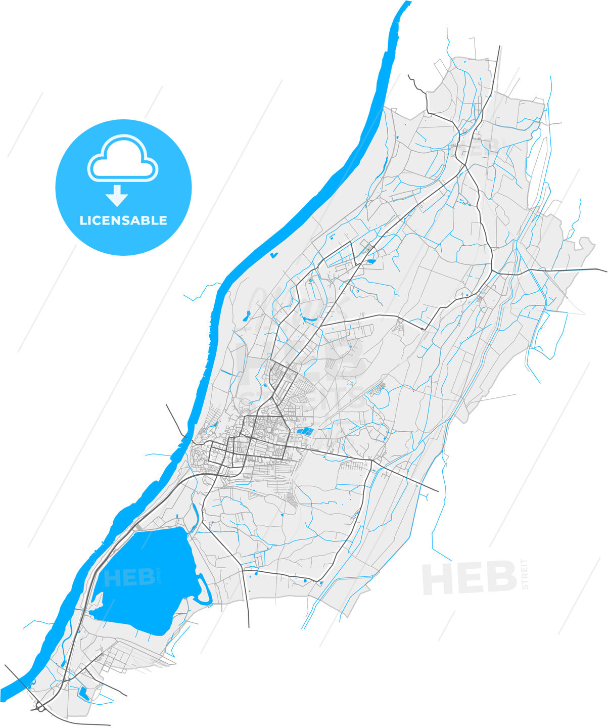 Tarnobrzeg, Podkarpackie, Poland, high quality vector map