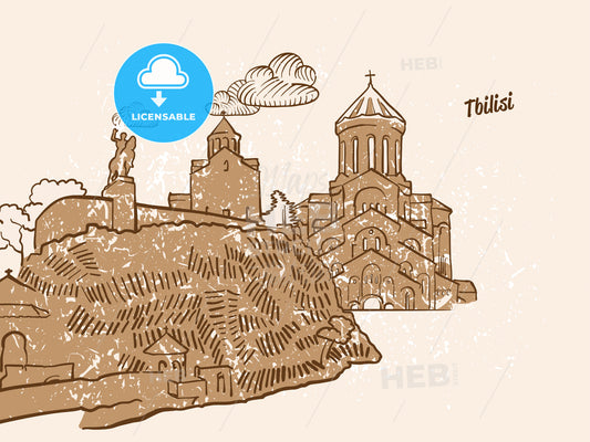 Tbilisi, Georgia, Greeting Card – instant download