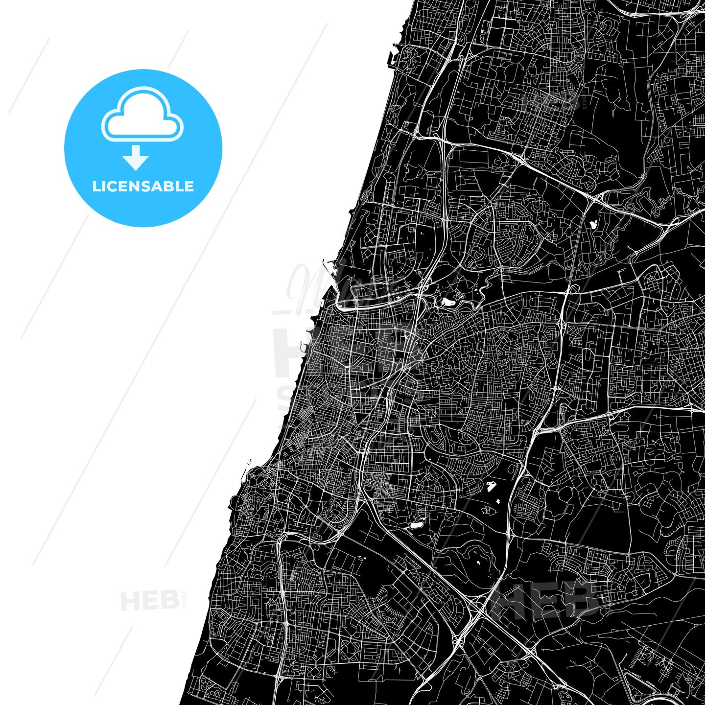 Tel Aviv-Jaffa Israel map