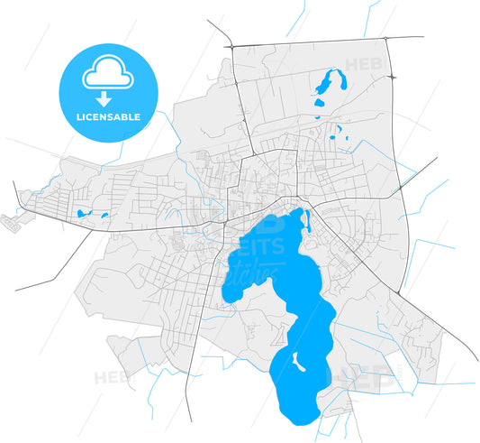 Telšiai, Telšiai County, Lithuania, high quality vector map