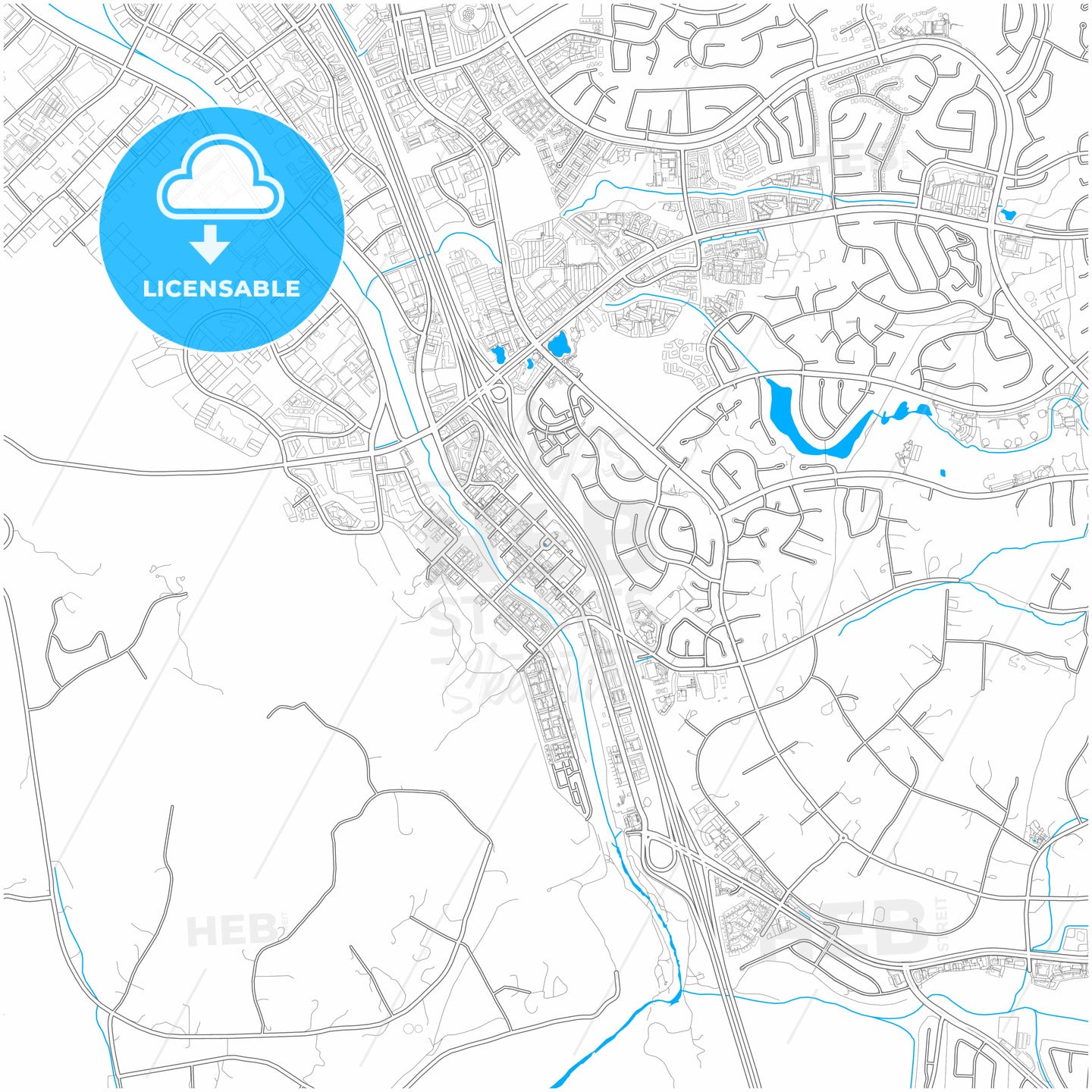 Temecula, California, United States, city map with high quality roads.