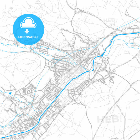 Ternitz, Lower Austria, Austria, city map with high quality roads.