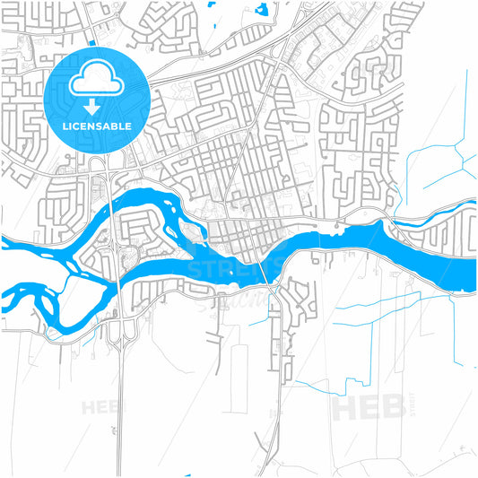 Terrebonne, Quebec, Canada, city map with high quality roads.