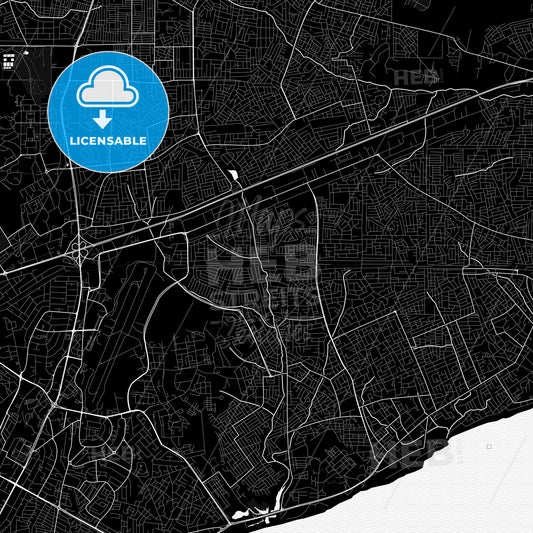 Teshi Old Town, Ghana PDF map