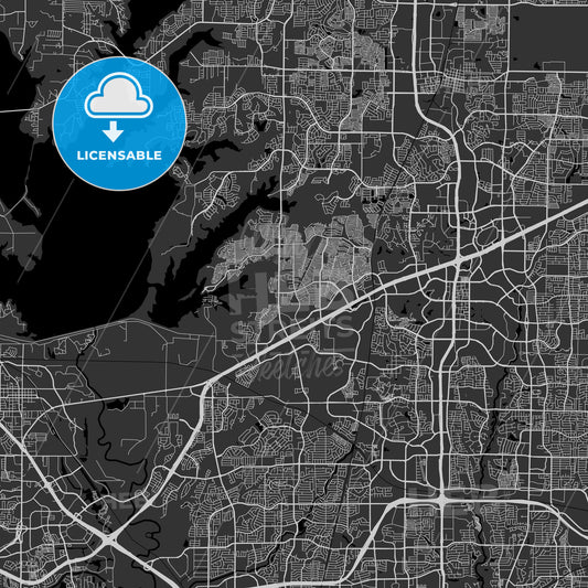 The Colony, Texas - Area Map - Dark