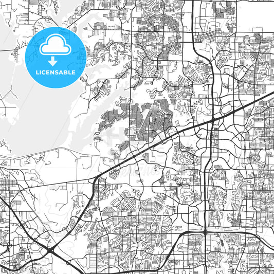 The Colony, Texas - Area Map - Light