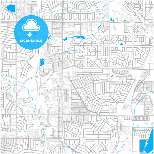 Thornton, Colorado, United States, city map with high quality roads.