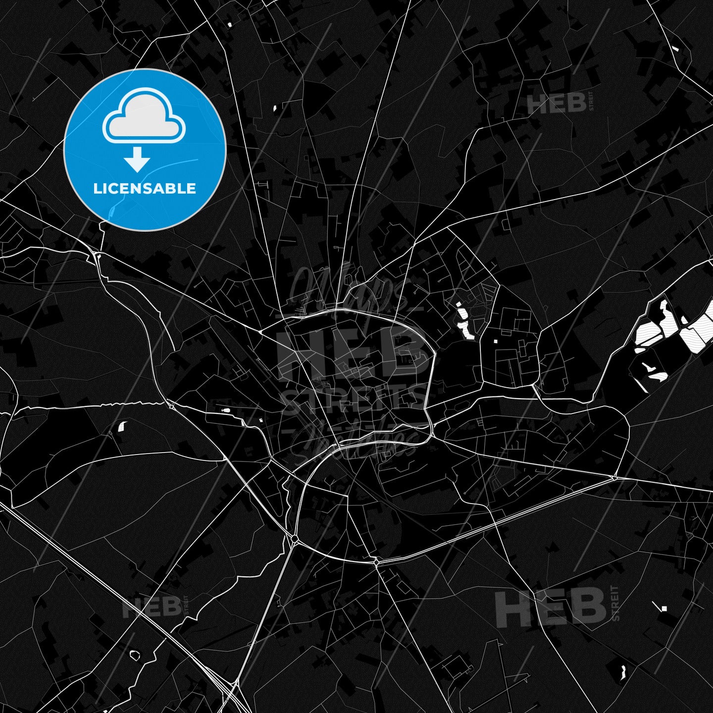 Tienen, Belgium PDF map