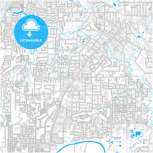 Tigard, Oregon, United States, city map with high quality roads.