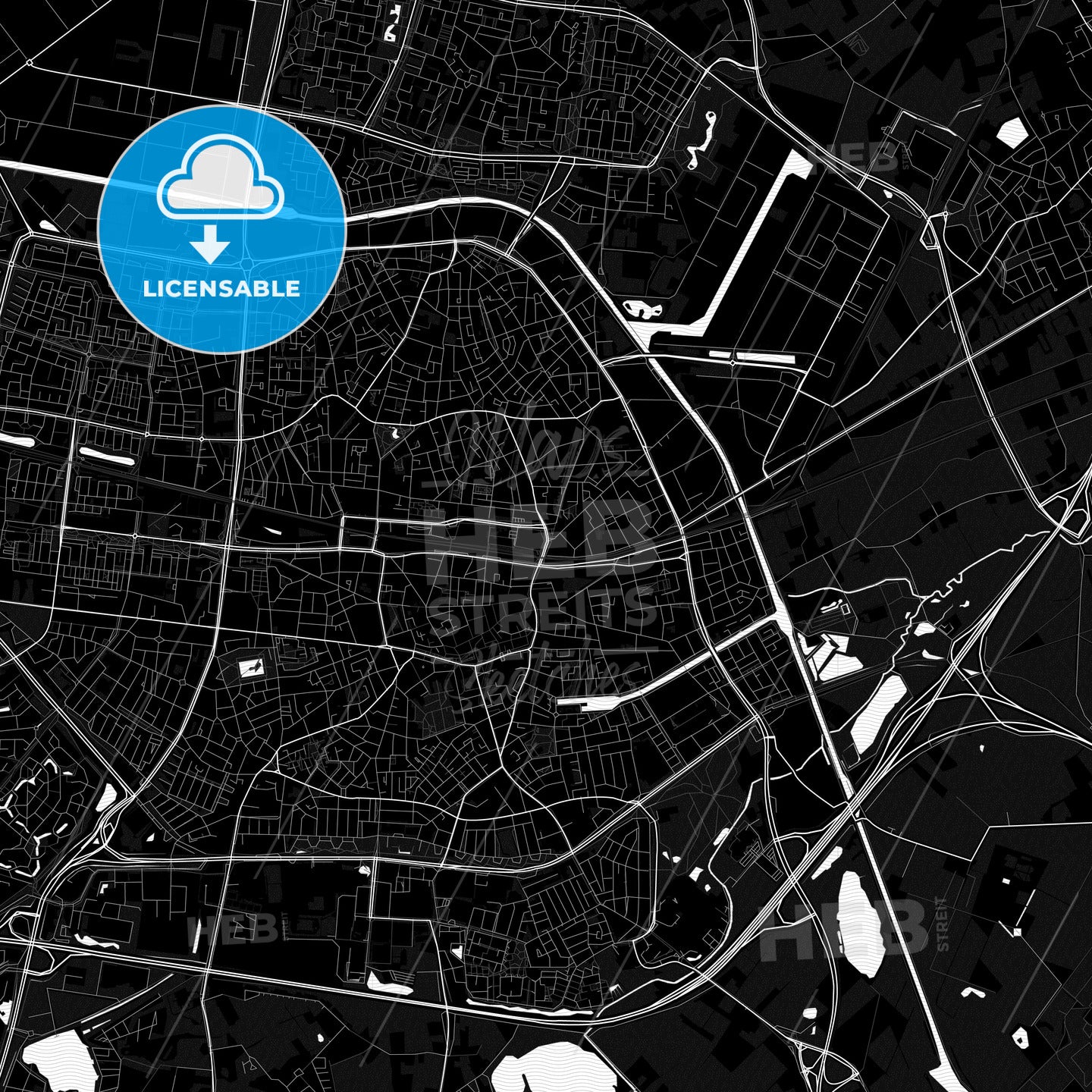 Tilburg, Netherlands PDF map