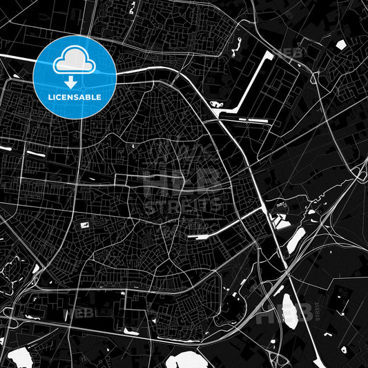 Tilburg, Netherlands PDF map