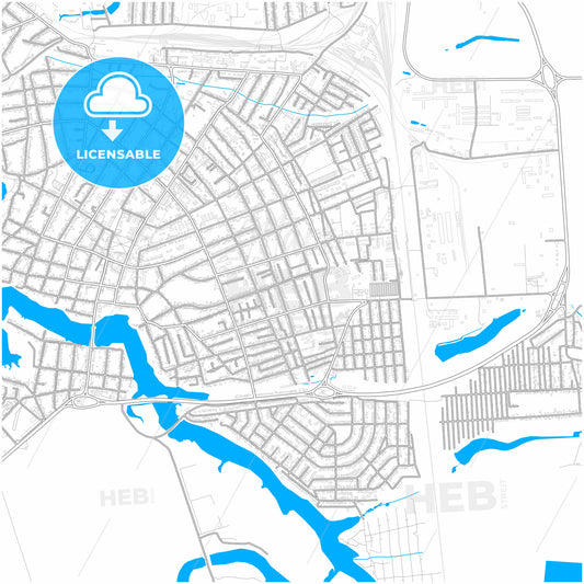 Timashyovsk, Krasnodar Krai, Russia, city map with high quality roads.