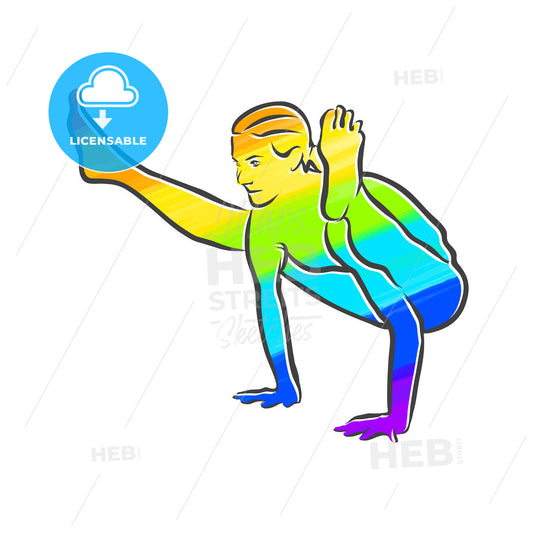 Tittibhasana Yoga Colorful Logo