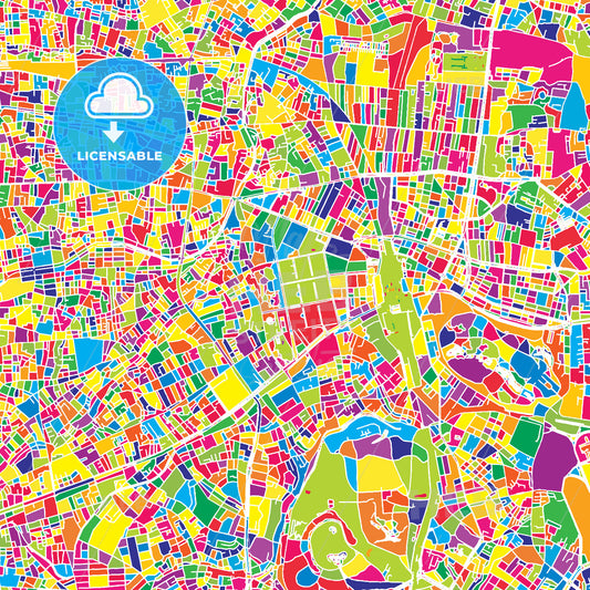 Tokyo, Japan, colorful vector map
