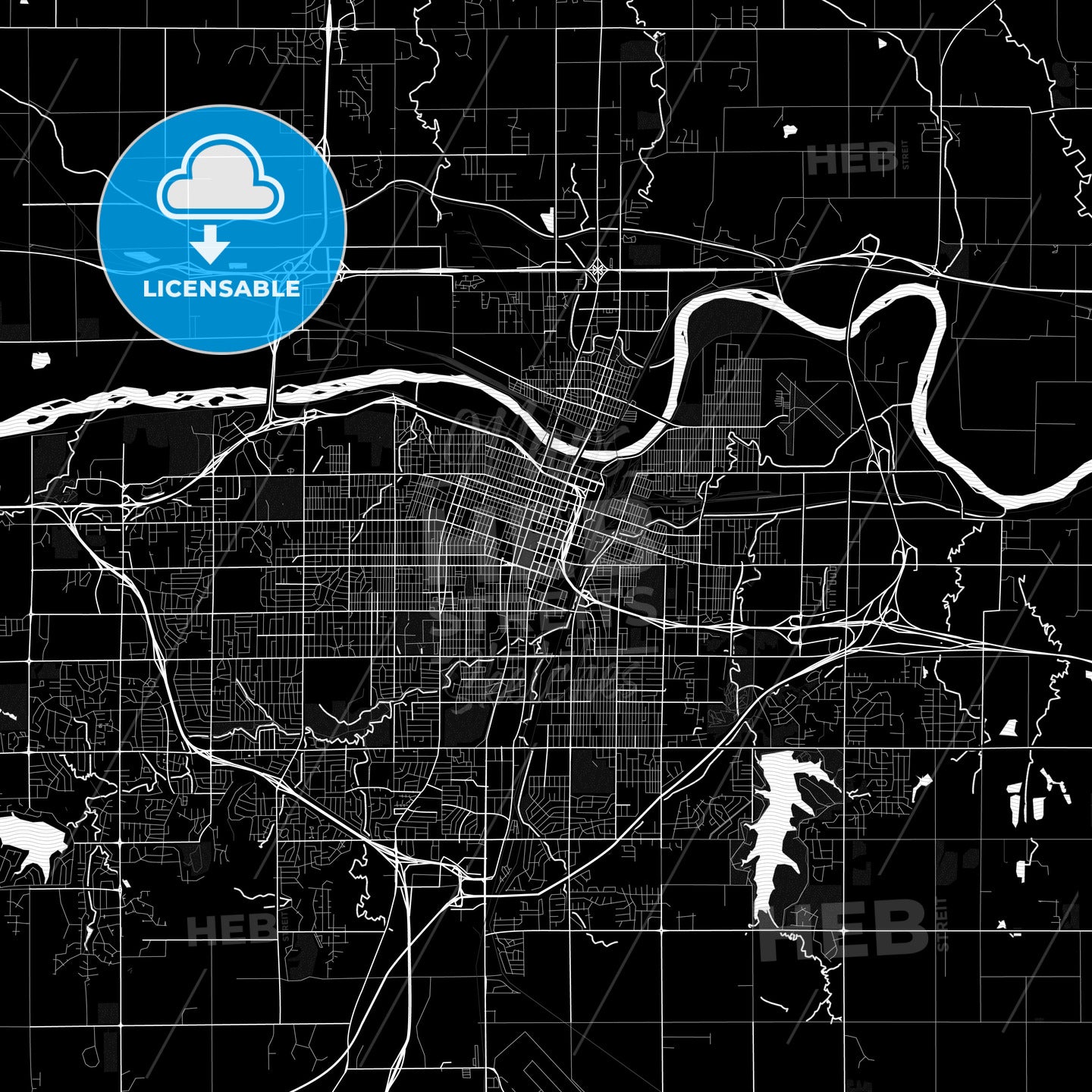 Topeka, Kansas, United States, PDF map