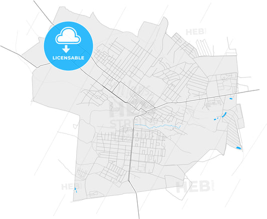 Toretsk, Donetsk Oblast, Ukraine, high quality vector map