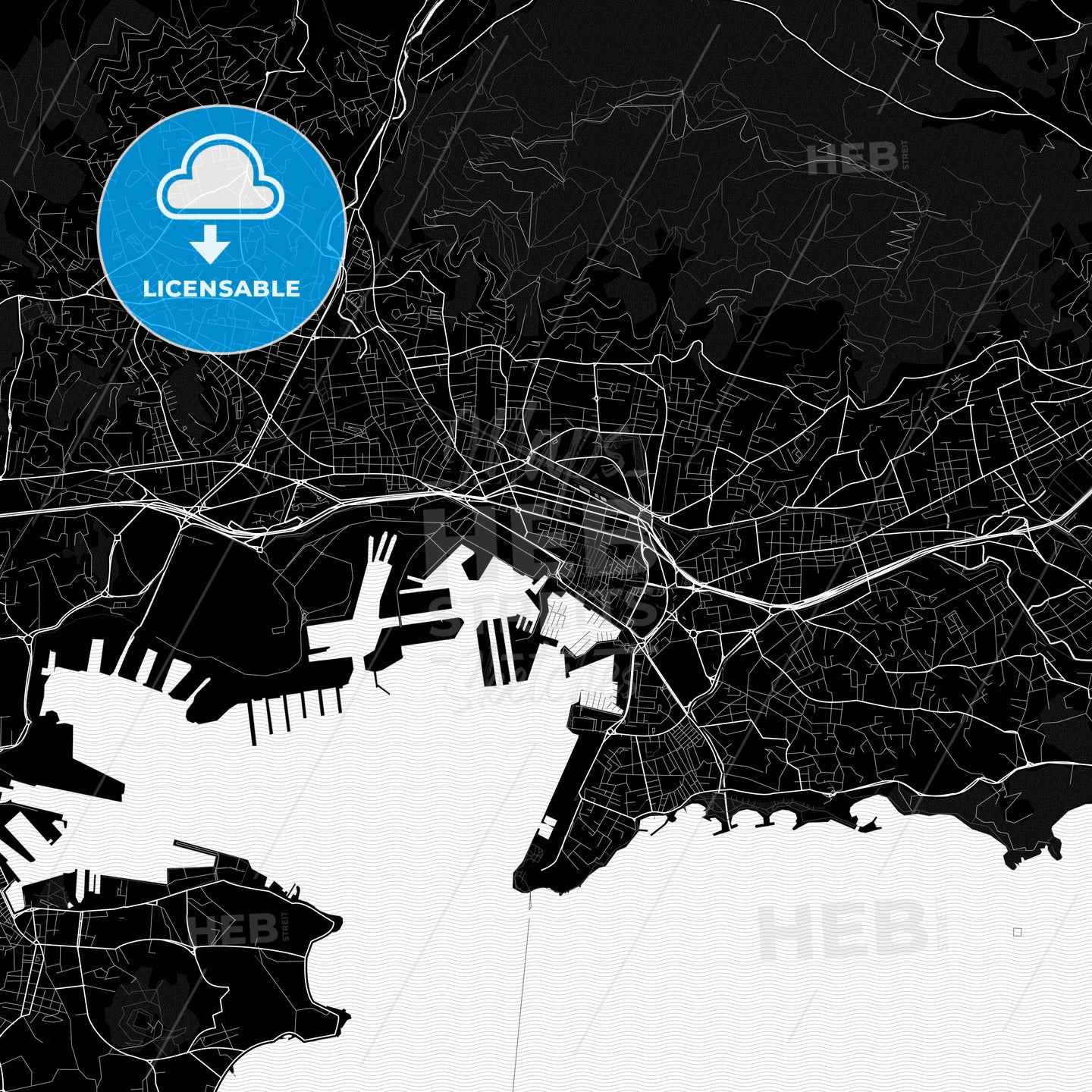 Toulon, France PDF map