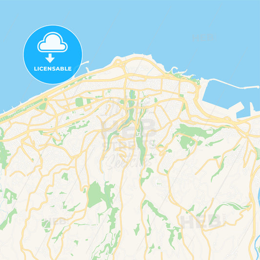 Trabzon, Turkey Vector Map - Classic Colors