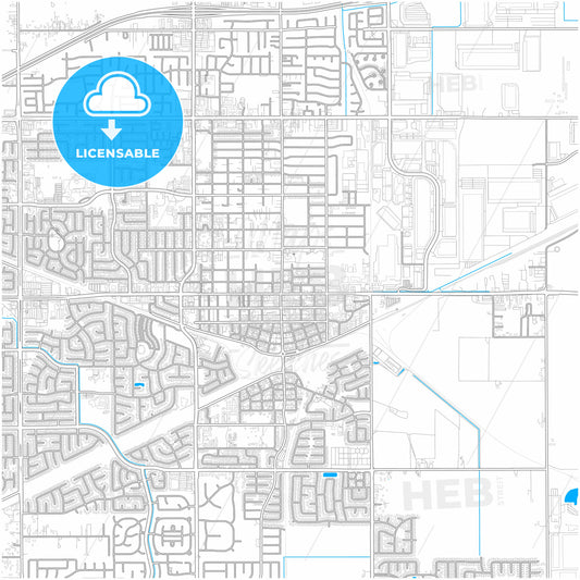 Tracy, California, United States, city map with high quality roads.