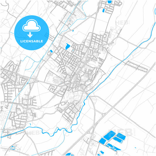 Traiskirchen, Lower Austria, Austria, city map with high quality roads.