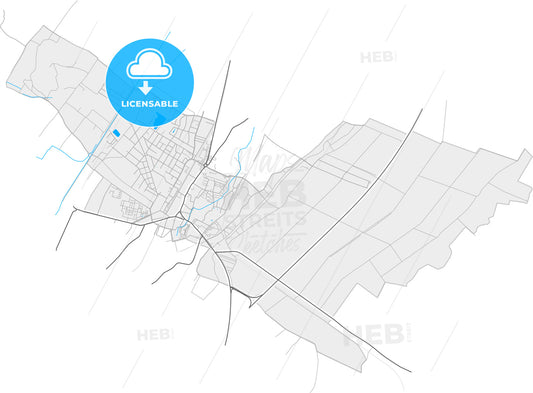 Traiskirchen, Lower Austria, Austria, high quality vector map