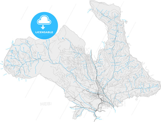 Trofaiach, Styria, Austria, high quality vector map