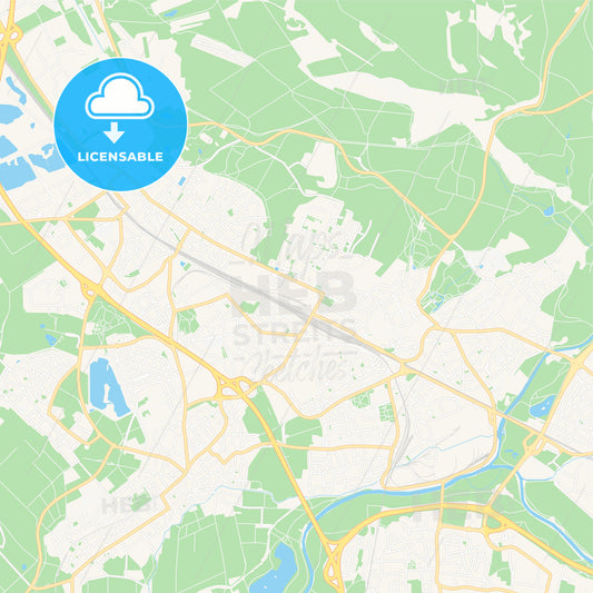 Troisdorf, Germany Vector Map - Classic Colors