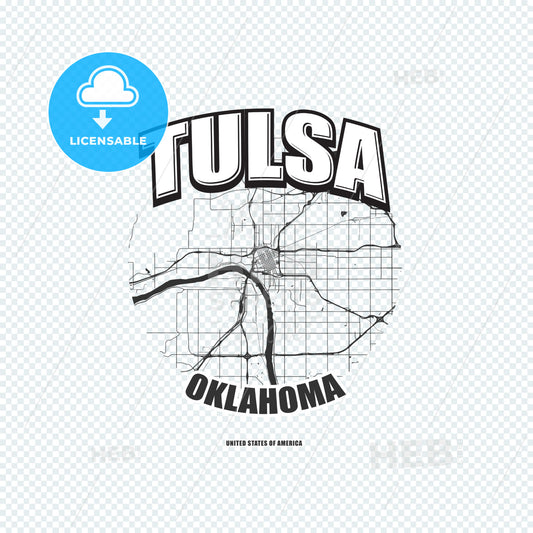 Tulsa, Oklahoma, logo artwork – instant download