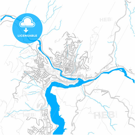 Tunceli, Tunceli, Turkey, city map with high quality roads.