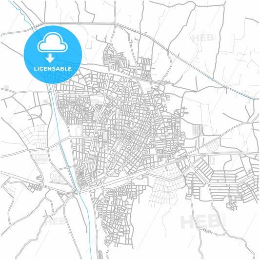 Turgutlu, Manisa, Turkey, city map with high quality roads.