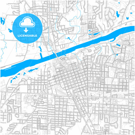 Tuscaloosa, Alabama, United States, city map with high quality roads.