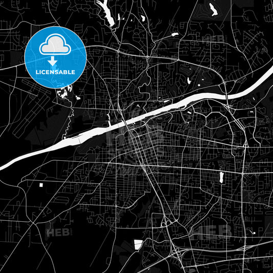 Tuscaloosa, Alabama, United States, PDF map