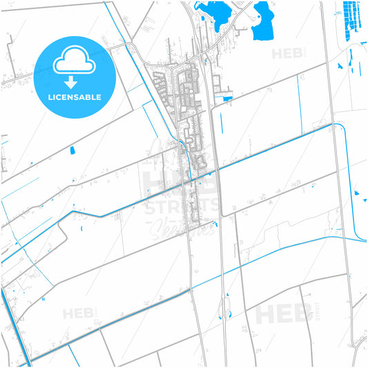 Twenterand, Overijssel, Netherlands, city map with high quality roads.