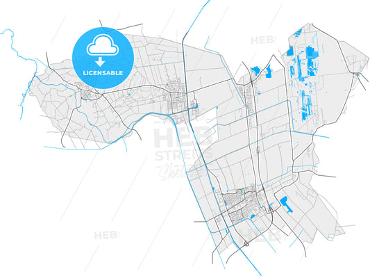 Twenterand, Overijssel, Netherlands, high quality vector map