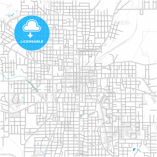 Tyler, Texas, United States, city map with high quality roads.